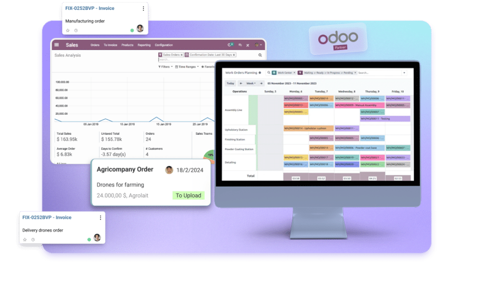 Manufacturing, Sales & Finance Odoo Case study