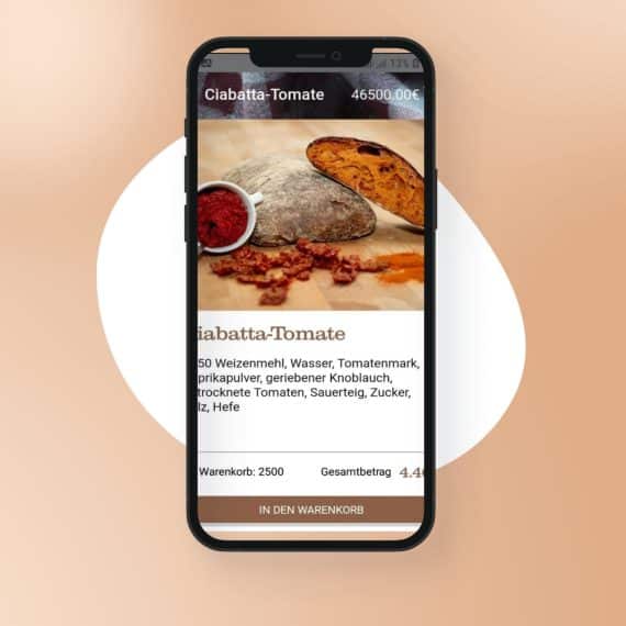 Bakery app - card