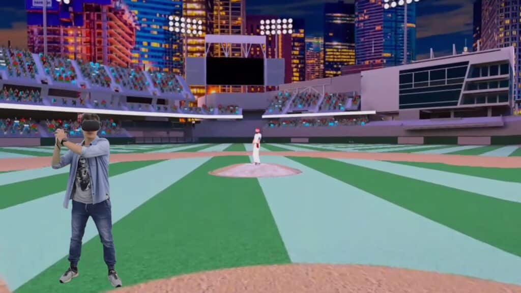 VR baseball game screen 2