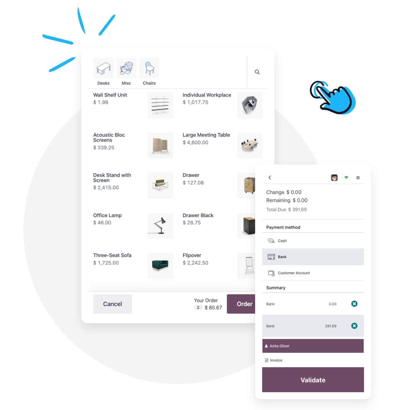Self-ordering process in Odoo POS