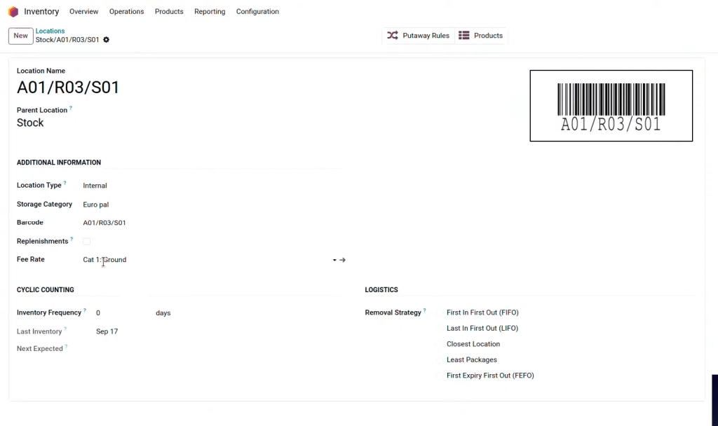 odoo fee rate