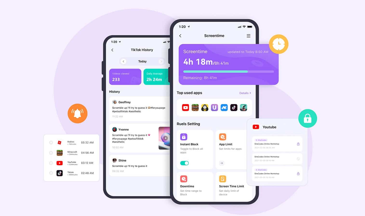 Parental control mobile application