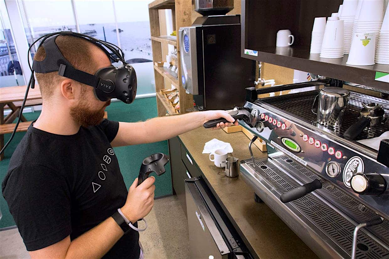 VR training for restaurants and cafe